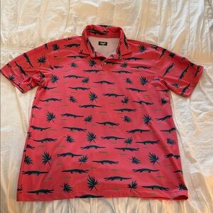 Waggle Youth XL Polo in Coral Pink